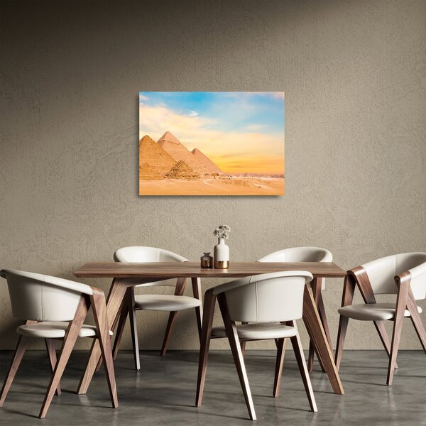 Az egyiptomi piramisok képe (üvegen) (70x50 cm)