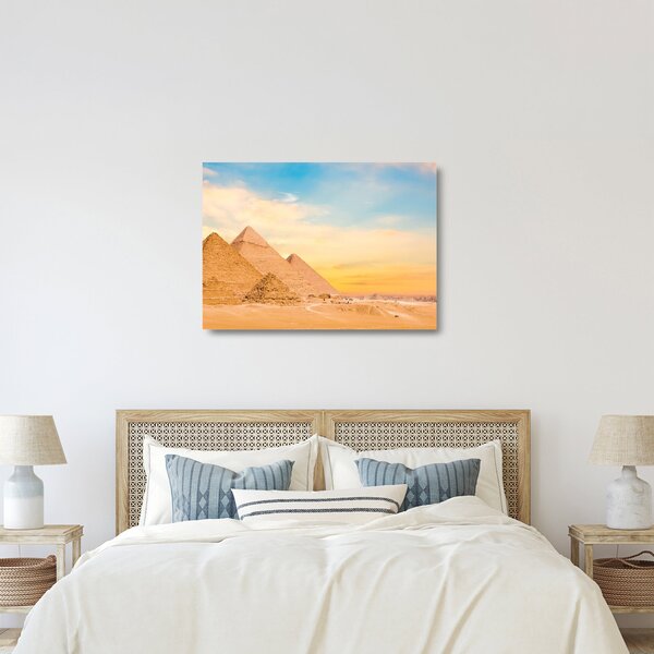 Az egyiptomi piramisok képe (üvegen) (70x50 cm)