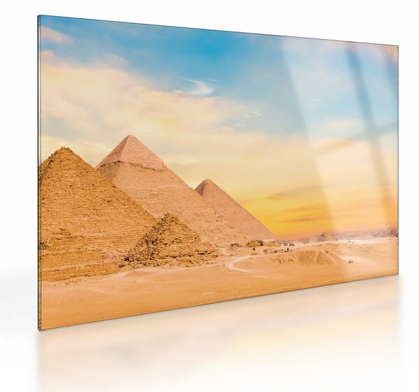 Az egyiptomi piramisok képe (üvegen) (70x50 cm)