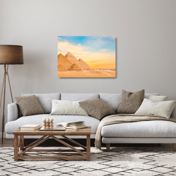 Az egyiptomi piramisok képe (üvegen) (70x50 cm)