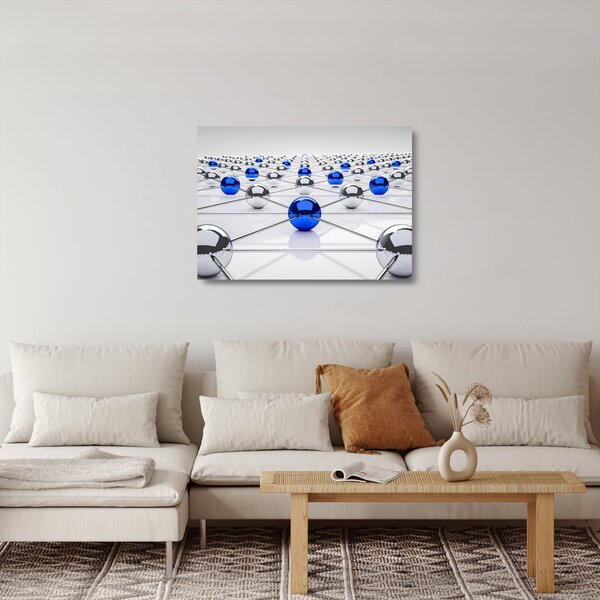 Összekapcsolt gömbök képe (üvegen) (70x50 cm)