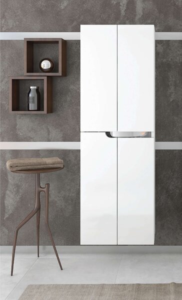 Modern Fali Fürdőszobabútor Szekrény - 50x150x33 cm