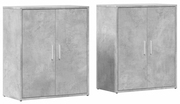 2 db betonszürke szerelt fa tálalószekrény 60 x 31 x 70 cm