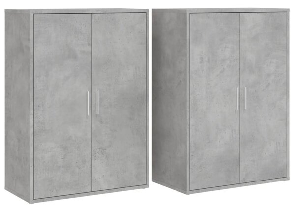 2 db betonszürke szerelt fa tálalószekrény 60 x 31 x 84 cm