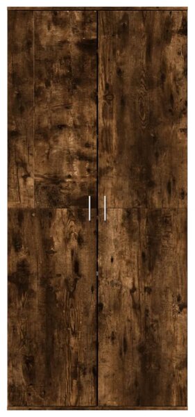 Füstös tölgy színű szerelt fa cipőszekrény 80 x 39 x 178 cm