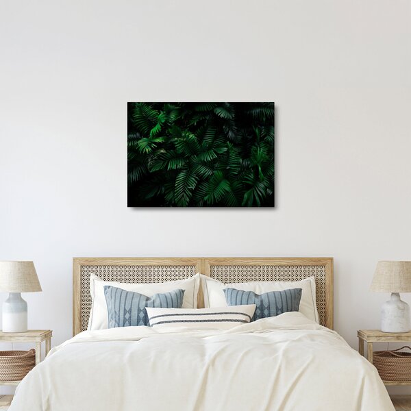 Kép - trópusi páfrány (üvegen) (70x50 cm)