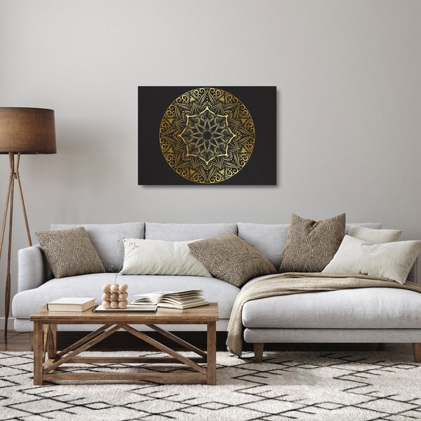 Az arany absztrakció képe (üvegen) (70x50 cm)