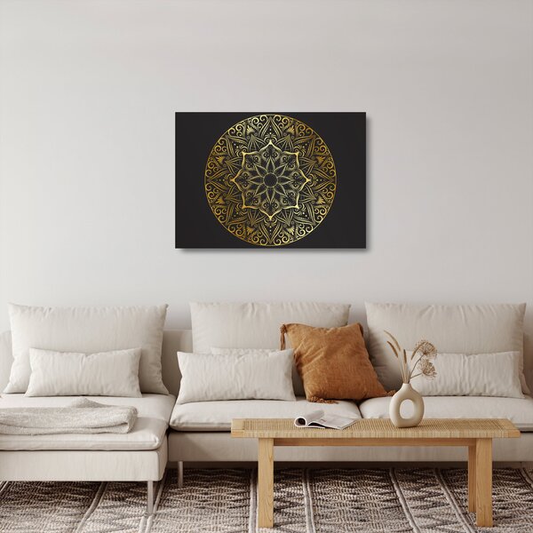 Az arany absztrakció képe (üvegen) (70x50 cm)
