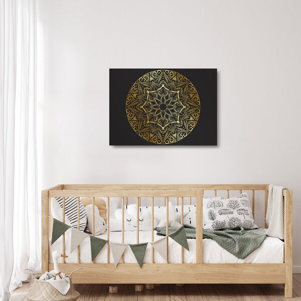 Az arany absztrakció képe (üvegen) (70x50 cm)