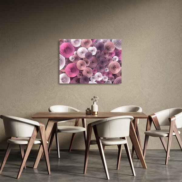 Absztrakt kép Rózsa virága (üvegen) (70x50 cm)