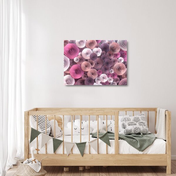 Absztrakt kép Rózsa virága (üvegen) (70x50 cm)