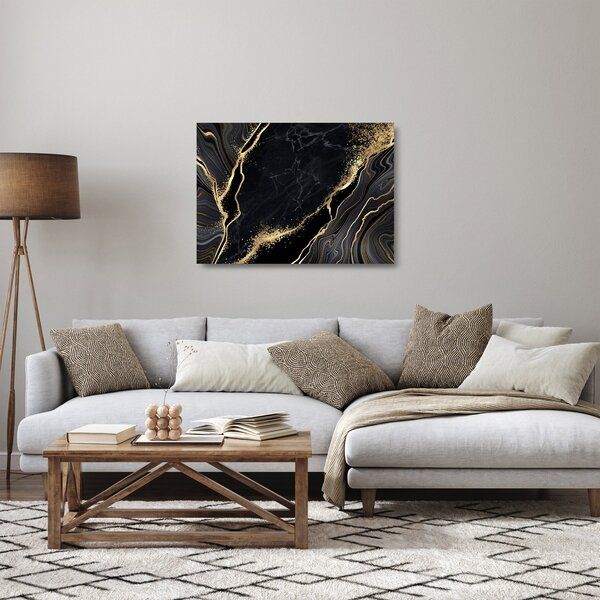 Az arany absztrakció képe (üvegen) (70x50 cm)