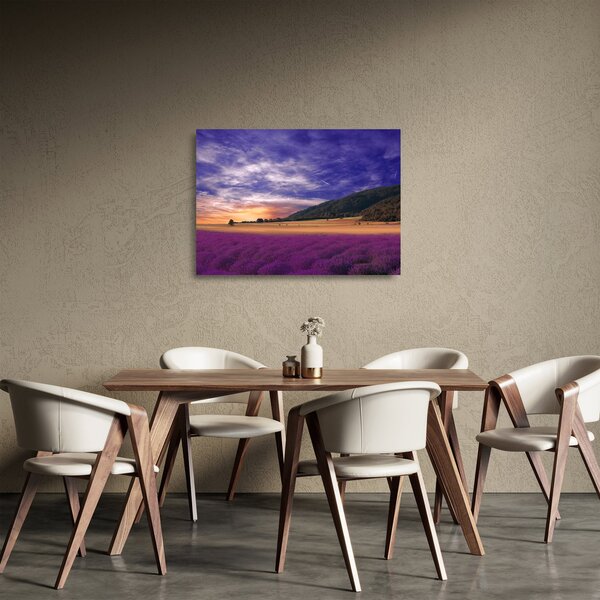 A levendula rét képe (üvegen) (70x50 cm)