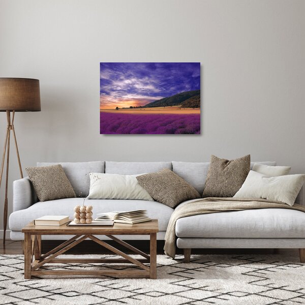 A levendula rét képe (üvegen) (70x50 cm)