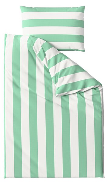 Pamut ágynemű STRIPES fehér-zöld Ágyneműhuzat mérete: 70 x 90 cm | 140 x 220 cm