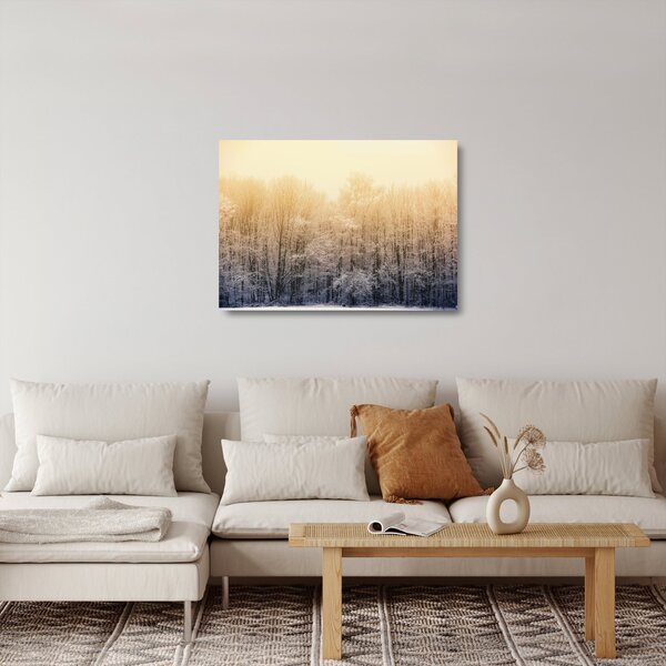 Fagyos erdő képe (üvegen) (70x50 cm)