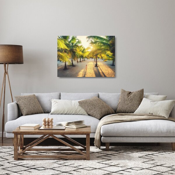 Kép - Nő a pálmafáknál (üvegen) (70x50 cm)