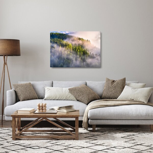 Egy hegyi táj képe (üvegen) (70x50 cm)