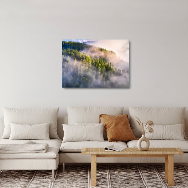 Egy hegyi táj képe (üvegen) (70x50 cm)
