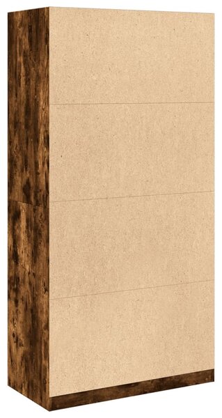 Füstös tölgy színű szerelt fa ruhásszekrény 100 x 50 x 200 cm
