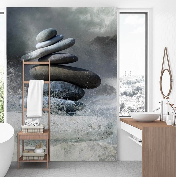 Gario Fotótapéta Függoleges kövek, zen Anyag: Vlies, Méret: 100 x 140 cm