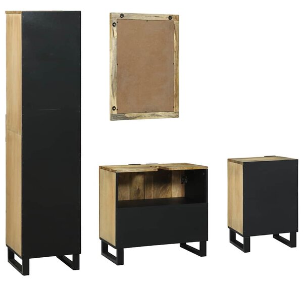 Fürdőszoba bútor szett fiókkal 4 pcs Barna 38 x 33 x 160 cm