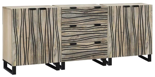 Fürdőszoba bútor szett fiókkal 3 pcs Fehér 180 x 33 x 75 cm
