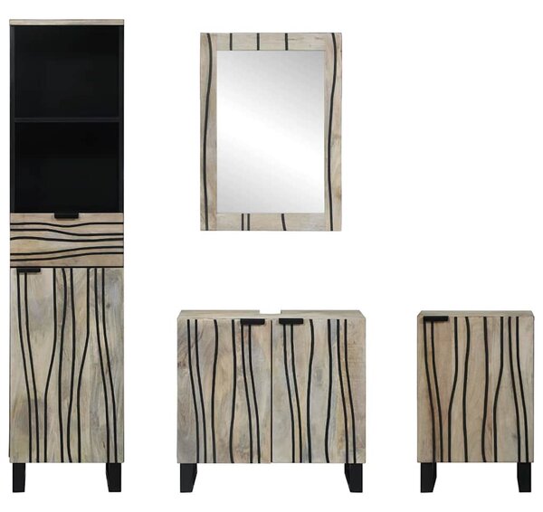 Fürdőszoba bútor szett fiókkal 4 pcs Dió barna 38 x 33 x 160 cm