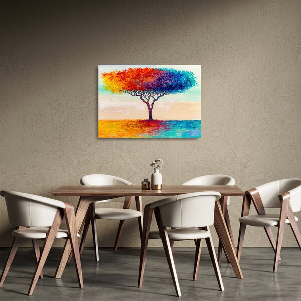 Egy festett fa képe (üvegen) (70x50 cm)