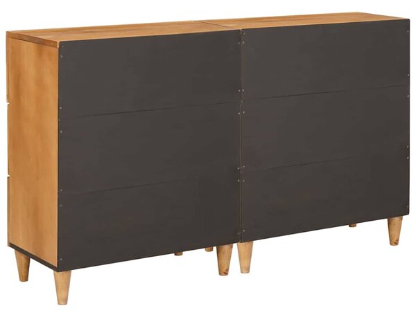 Széf 2 db 120 x 33,5 x 75 cm tömör mangófa Barna