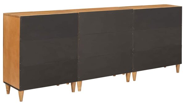 Széf 3 db 180 x 33,5 x 75 cm tömör mangófa Barna