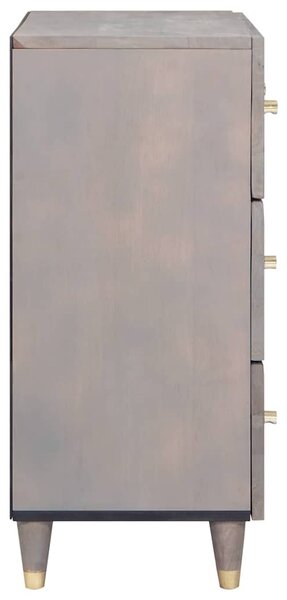 Széf fiókkal 2 pcs Szürke 60 x 33.5 x 75 cm Tömör mangófa