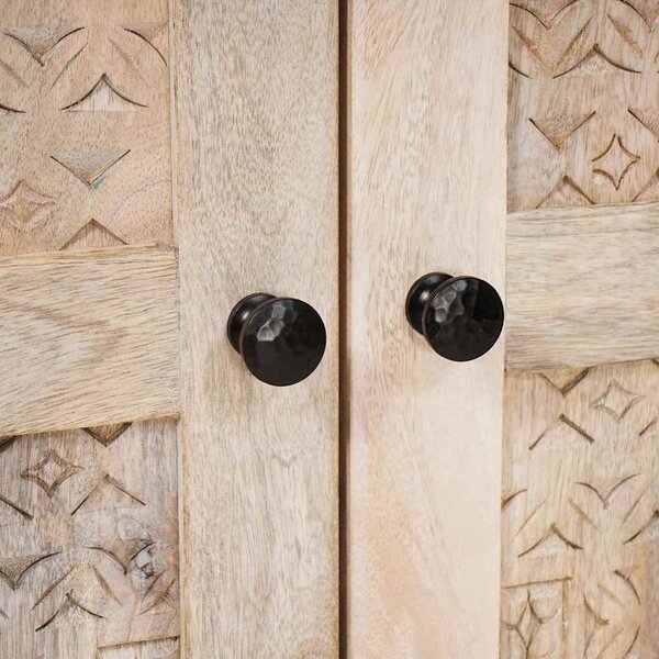 Széf 3 pcs Fehér 180 x 33,5 x 75 cm tömör mangófa