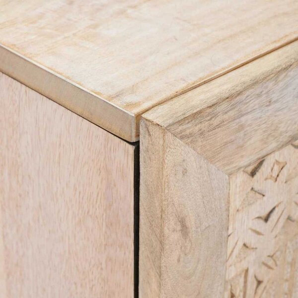 Széf 3 pcs Fehér 180 x 33,5 x 75 cm tömör mangófa