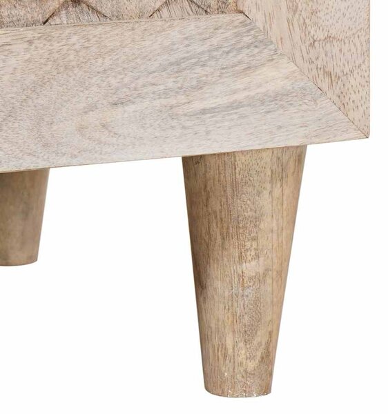 Széf 3 pcs Fehér 180 x 33,5 x 75 cm tömör mangófa