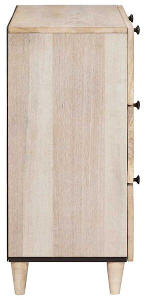 Széf 2 pcs Fehér 120 x 33,5 x 75 cm tömör mangófa