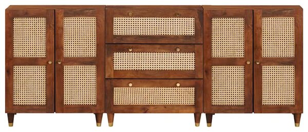 Tálalószekrény készlet 3 pcs Barna 180 x 33 x 75 cm