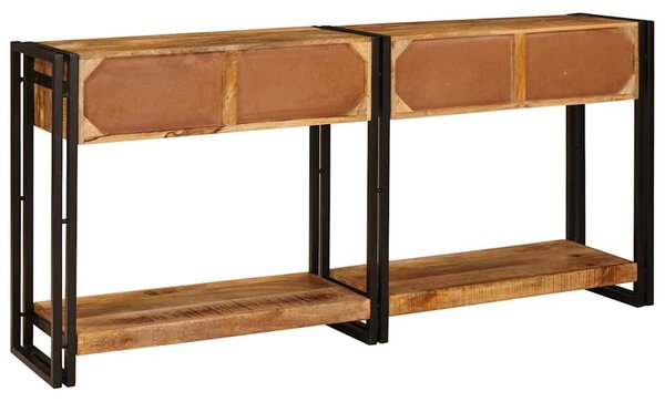 Konzolasztalok 2 pcs Barna 160 x 33 x 75 cm Tömör Mangófa