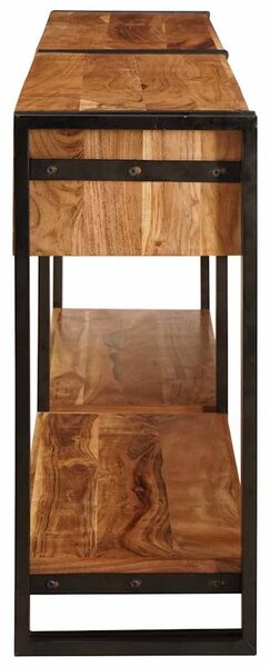 Konzolasztalok Egyéb 2 pcs Barna 200 x 33 x 75 cm Tömör akácfa