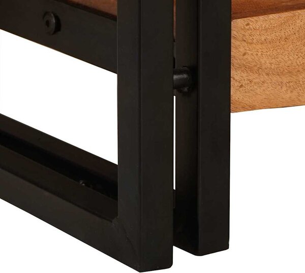 Konzolasztalok Egyéb 2 pcs Barna 200 x 33 x 75 cm Tömör akácfa