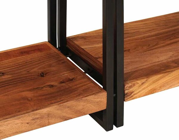 Konzolasztalok 2 pcs Barna 160 x 33 x 75 cm Tömör Akáciafa