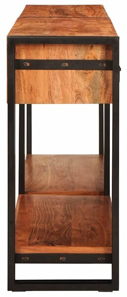 Konzolasztalok 2 pcs Barna 160 x 33 x 75 cm Tömör Akáciafa