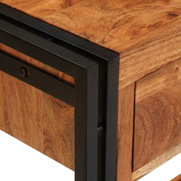 Konzolasztalok 2 pcs Barna 160 x 33 x 75 cm Tömör Akáciafa