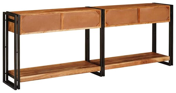 Konzolasztalok Egyéb 2 pcs Barna 200 x 33 x 75 cm Tömör akácfa