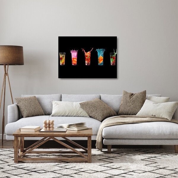 Az italok képe (üvegen) (70x50 cm)