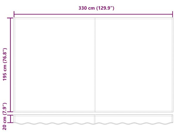 Napellenző ponyva Sokszínű 3,5 x 2 m Poliészter