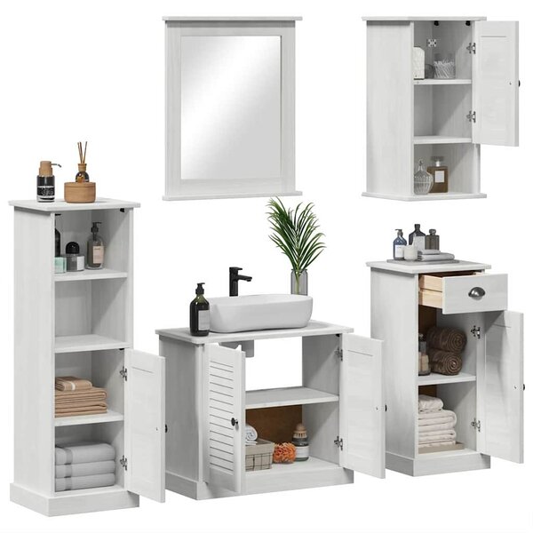 Fürdőszoba bútor szett VIGO 5 pcs antik fehér 37 x 34 x 110 cm