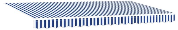 VidaXL Behúzható napellenző Kék és Fehér 400 x 200 cm