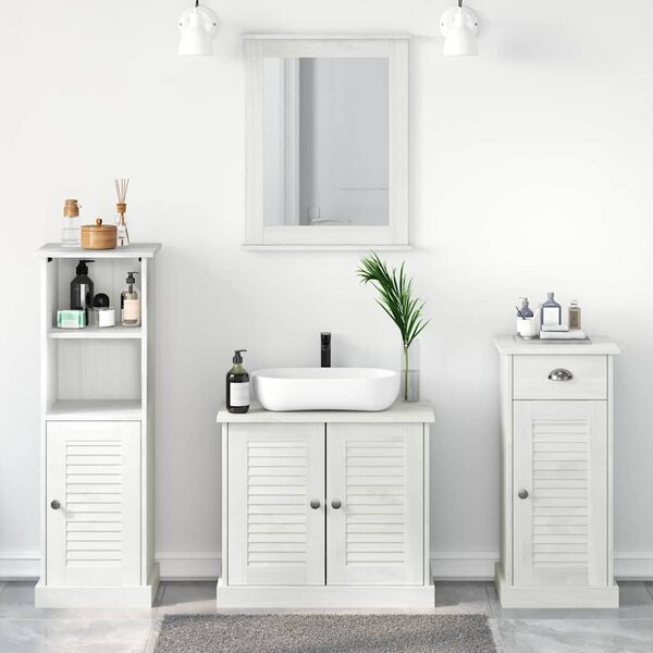 Fürdőszoba bútor szett 3 pcs antik fehér 37 x 34 x 110 cm