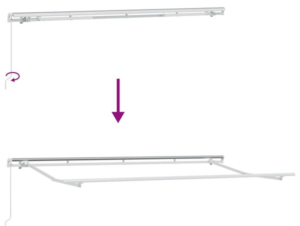 VidaXL Behúzható napellenző Antracit 350 x 200 cm szövet
